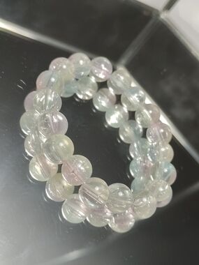 Multicolor Pastel Glass Bead Stretch Bracelet